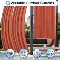 Outdoorlines Waterproof Outdoor Curtains For Patio Windproof Tab Top Gazebo Curtain Panels Privacy Sun Blocking Outside Curt