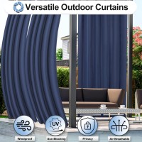 Outdoorlines Waterproof Outdoor Curtains For Patio Windproof Tab Top Gazebo Curtain Panels Privacy Sun Blocking Outside Curt