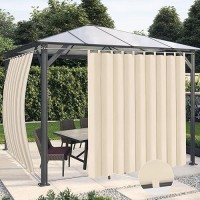 Outdoorlines Waterproof Outdoor Curtains For Patio Windproof Tab Top Gazebo Curtain Panels Privacy Sun Blocking Outside Curt