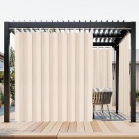 Outdoorlines Waterproof Outdoor Curtains For Patio Windproof Tab Top Gazebo Curtain Panels Privacy Sun Blocking Outside Curt