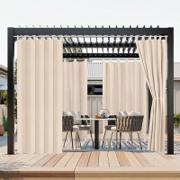 Outdoorlines Waterproof Outdoor Curtains For Patio Windproof Tab Top Gazebo Curtain Panels Privacy Sun Blocking Outside Curt