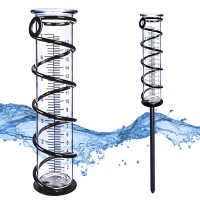 Biuwing Rain Gauge Glass Rain Gauge Outdoor Rain Gauges For Yard With Stake Best Rated Rain Water Meter Measuring With Metal