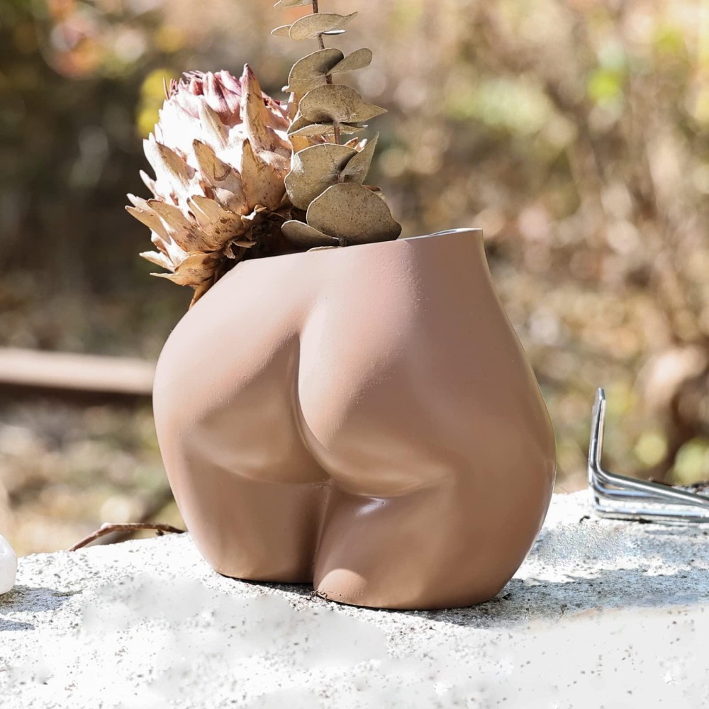 Frozzur Mini Lower Body Pot Female Small Body Shaped Flower Planter With Drainage Holes Resin Plant Pot Cute Sculpture Christ