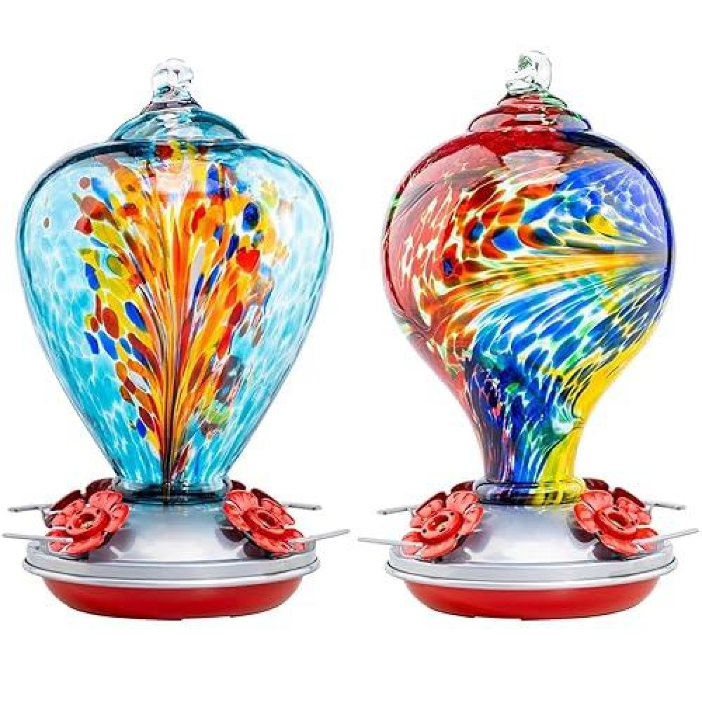 Muse Garden Gifts For Women Glass Hummingbird Feeder For Outdoors Hanging Birthday Mothers Day Christmas Valentine Hummingbird