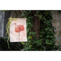 Moslion Pink Flamingo Garden Flag Vertical Double Sided Flamingo Tropical Bird With Flowers Watercolor Painting House Flags Home Burlap Banners 12.5X18 Inch For Outdoor Decor Lawn