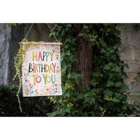 Moslion Happy Birthday To You Garden Flag Vertical Double Sided Celebration Party Colorful Ribbon Stars Ball House Flags Home Burlap Banners 12.5X18 Inch For Outdoor Decor Lawn