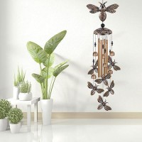 Bronze Bee Wind Chimes For Garden Gifts For Mom Home Balconies Rooms Patio Indoor Outdoor Bee Decoration Aluminum Bee Ch