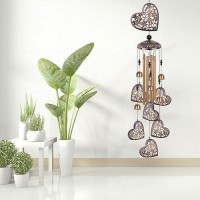 Heart Wind Chimes Outdoor Hearts Bronze Wind Chime Heart Gift Wind Chimes Hearts Wind Bells Gifts For Women For Home Indoo