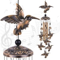 Hummingbird Wind Chimes For Garden Gifts For Mom Home Balconies Room Patio Indoor Outdoor Hummingbird Decoration Humming