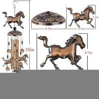 Solawindchime Horse Wind Chimes Outdoor Horse Bronze Wind Chime Horse Gift Wind Chimes Horses Wind Bells Gifts For Women Fo