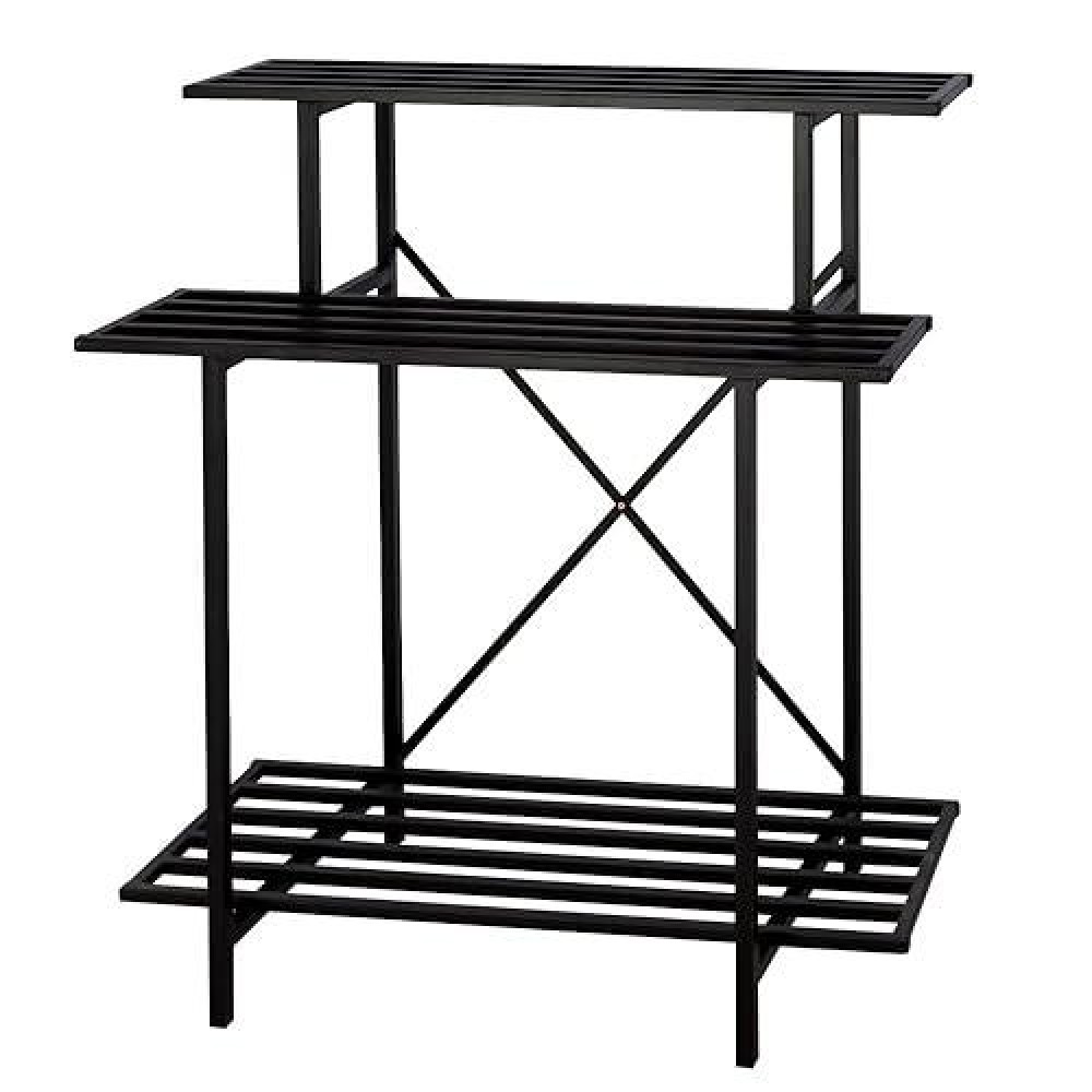 Zhongma 3 Tier Sturdy Plant Stand Spacesaving Heavy Duty Plant Holder For Home Indoor And Outdoor L3543 Xw1732 X H3937 Inch