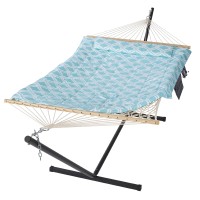 Suncreat Patio Hammock With Stand Included Portable Double Hammock With Stand Green Pattern