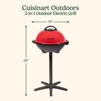 Cuisinart Ceg-115 2-In-1 Outdoor Electric Grill  240 Sq. Inch Cooking Space