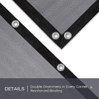 Vicllax Shade Fabric Sun Shade Cloth Privacy Screen With Grommets For Patio Garden Pergola Cover Canopy 12X12 Ft Grey