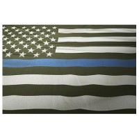 Delaynomore77 Thin Blue Line Flag United States Policeman Banner Polyester 3X5 Foot Flags Vivid Color And Uv Fade Resistant Flag