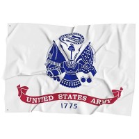 Delaynomore77 Us Army Stick Flag United States Army Crest 1775 Military Banner Polyester 3X5 Feet Flags Vivid Color And Uv Fade