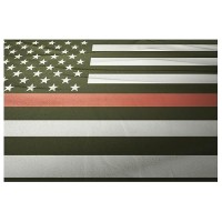 Delaynomore77 Thin Red Line Usa Flag United States Fireman Firefighters Banner Polyester 3X5 Foot Flags Vivid Color And Uv Fade