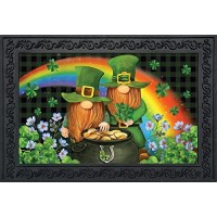 Briarwood Lane Irish Gnomes St Patricks Day Door Mat 30 X 18 St Patricks Day Door Mat Outdoor St Patricks Door Mat Door Ma