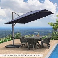 Purple Leaf 9 X 115 Patio Umbrella Outdoor Cantilever Rectangle Umbrella Aluminum Offset Umbrella With 360Degree Rotation Fo