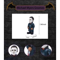 Nezababy Horror Movie Garden Gnomes Decoration Outdoor Statue Nightmare Jason Michael Myers Figurines Lawn Halloween Decor Mich