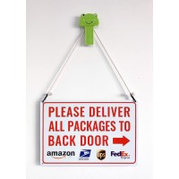 Please Deliver All Packages To Back Door Right Arrow Bestylez Delivery Sign For Outdoor Use 12 8 148