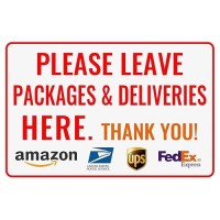 Bestylez Please Leave Packages Deliveries Here Bestylez Delivery Sign For Outdoor Use 12 8 153