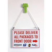 Please Deliver All Packages To Front Door Right Arrow Bestylez Delivery Sign For Outdoor Use 12 8 145