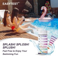 Easytest 7Way Pool Test Strips 150 Strips Water Chemical Testing For Hot Tub And Spa Accurate Test Bromine Total Alkalinity