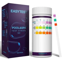 Easytest Pool And Spa Test Strips 150 Strips Pack For Hot Tubtest Ph Total Alkalinity Free Chlorine And Bromine Accurate 3 In