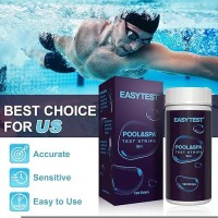 Easytest Pool And Spa Test Strips  150 Strips Pack For Hot Tub-Test Ph Total Alkalinity Free Chlorine And Bromine  Accurate 3 In 1 Pool Water Testing Kit