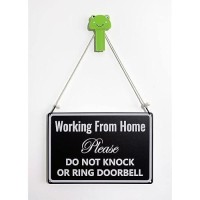 Working From Home Sign Do Not Knock Or Ring Doorbell Work From Home Must Have Office Door Sign 12 8 160