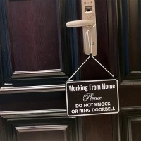 Working From Home Sign Do Not Knock Or Ring Doorbell Work From Home Must Have Office Door Sign 12 8 160