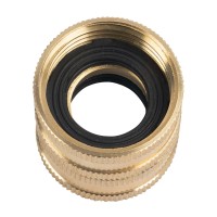 Hourleey Garden Hose Adapter 34 Inch Solid Brass Hose Connectors 2 Pack Hose Connector With 2 Extra Washers Female To Female