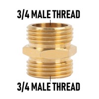 Hourleey Garden Hose Adapter 34 Inch Solid Brass Hose Connectors 2 Pack Hose Connector With 2 Extra Washers Male To Male