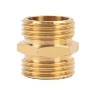 Hourleey Garden Hose Adapter 34 Inch Solid Brass Hose Connectors 2 Pack Hose Connector With 2 Extra Washers Male To Male