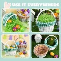 Joyin 2 Pcs Easter Rattan Basket Fruit Storage Serving Woven Wicker Baskets With Handle For Easter Egg Hunting Picnic Gift Pa