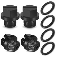 Tongass 4Pack Black Drain Plugs With Oring Compatible With Hayward Pumps Part Number Spx1700Fg Exact Replacement Pool Pump