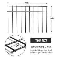 Adavin No Dig Fence Animal Barrier Fence 15 Pack 20 Inl X10 Inh Underground Garden Fencing With 2 In Spike Spacing Dog Fence