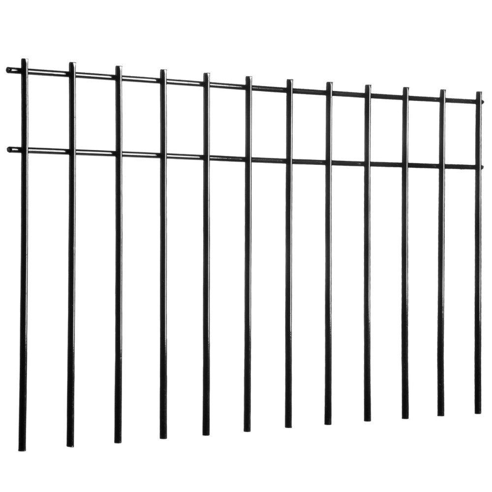 Adavin Smallmedium Animal Barrier Fence 15 Pack Underground Decorative Garden Fencing Dog Rabbits Fences Black Metal Fence Pan