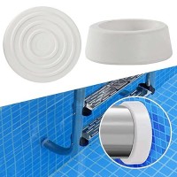 Tongass 2Pack White Outside Pool Ladder Bumpers For Inground Pool Pool Ladder Rubber End Caps Fit 19 Standard Swimming