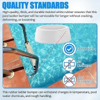 Tongass 2Pack White Outside Pool Ladder Bumpers For Inground Pool Pool Ladder Rubber End Caps Fit 19 Standard Swimming