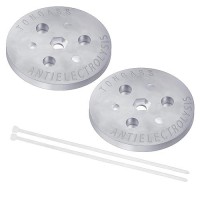 2Pack Zinc Anode Weight Antielectrolysis Sacrificial Anode Galvanic Anode For Passive Cathodic Protection Bolts Inside