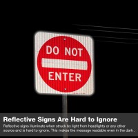 Do Not Enter Sign 18X18 Inches Engineer Grade Reflective Aluminum Fade Weather Resistant Uv Protected Easy To Mount Indoor