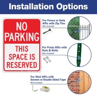 Faittoo No Parking This Space Is Reserved Sign 14 X 10 Inch Reflective Aluminum Sign Uv Protected And Weatherproof Durable In