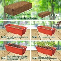 Zeedix 20 Pcs Premium Coconut Coir Compressed Coco Coir 100 Organic Coco Coir Brick Coconut Coir Bricks With Low Ec And Ph Bala