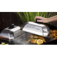 Blackstone 5207 Rectangle Basting Cover Small 2Pack Griddle Accessories Stainless Steel Cheese Melting Dome And Steaming Cove