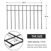 Adavin Smallmedium Animal Barrier Fence 25 Pack 20 Inlx 10 Inh Underground Decorative Garden Fencing Dog Rabbits Fences Bla