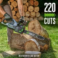 Ego Power Cs1613 16Inch 56Volt Lithiumion Cordless Chainsaw With 40Ah Battery And Charger Included