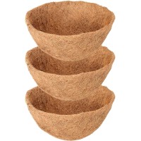 Legigo 3 Pack 16 Inch Hanging Basket Coco Liners Replacement 100 Natural Round Coconut Coco Fiber Planter Basket Liners For Ha