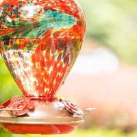 Muse Garden Hummingbird Feeders For Outdoors Hanging Blown Glass Hummingbird Feeder Hummingbird Gifts For Mom Garden Decor Fo